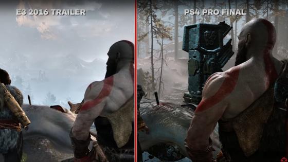 God of War comparando el trailer del E3 de 2016 - Comparan los gráficos de God of War con trailer del E3 2016