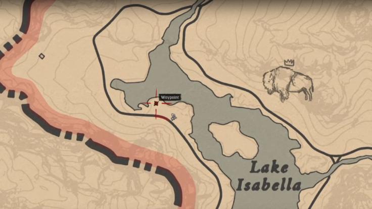 Location of the horse near the Lake Isabella