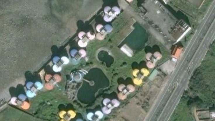 Vista de satélite de las casas Ovni de Sanzhi