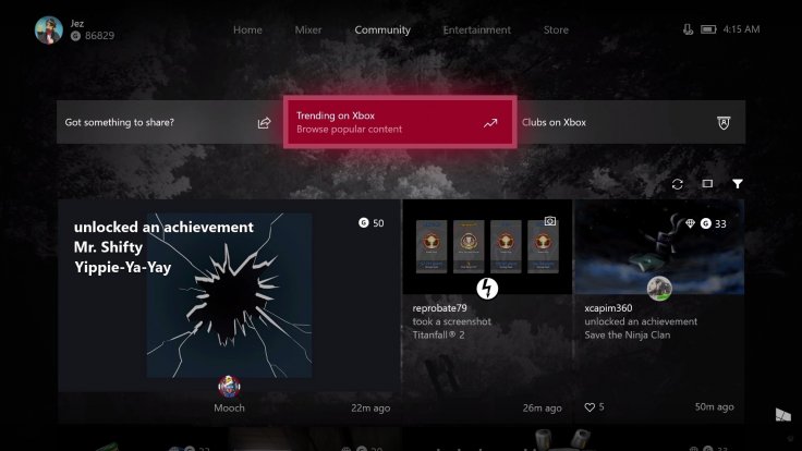 Imágenes de la actualización de interfaz de Xbox One