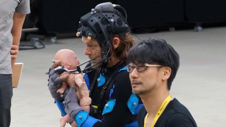 Norman Reedus y Hideo Kojima en el rodaje del trailer para Death Stranding