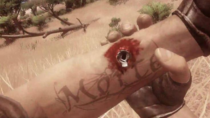 Detalle de la curación del personaje en Far Cry 2