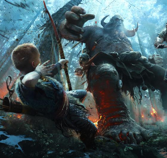 Una imagen de Kratos y Atreus en God of War exclusivo para PS4 - El modo foto de God of War llegará con una actualización