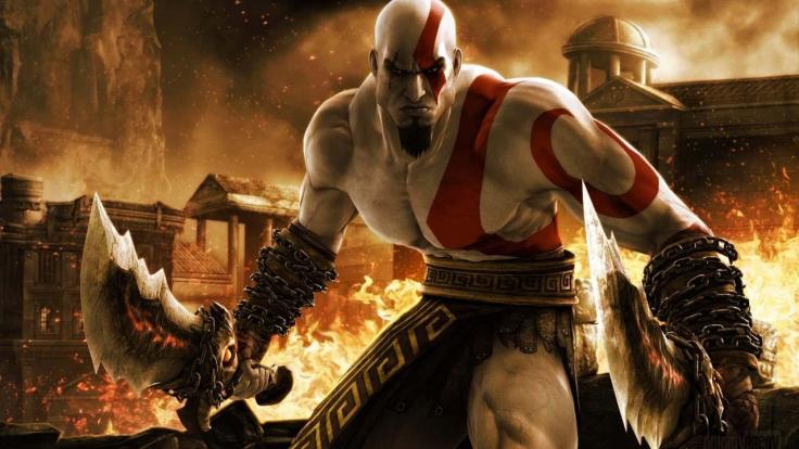 Kratos con las Espadas del Caos