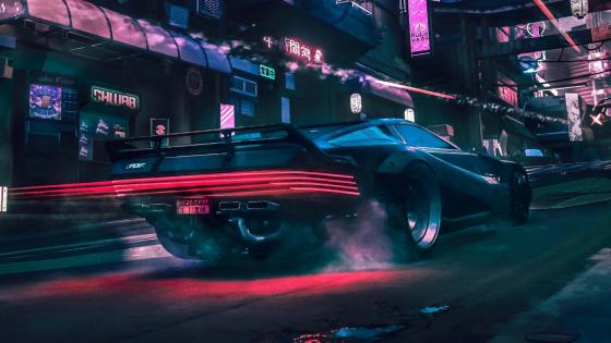 Un coche en Cyberpunk 2077