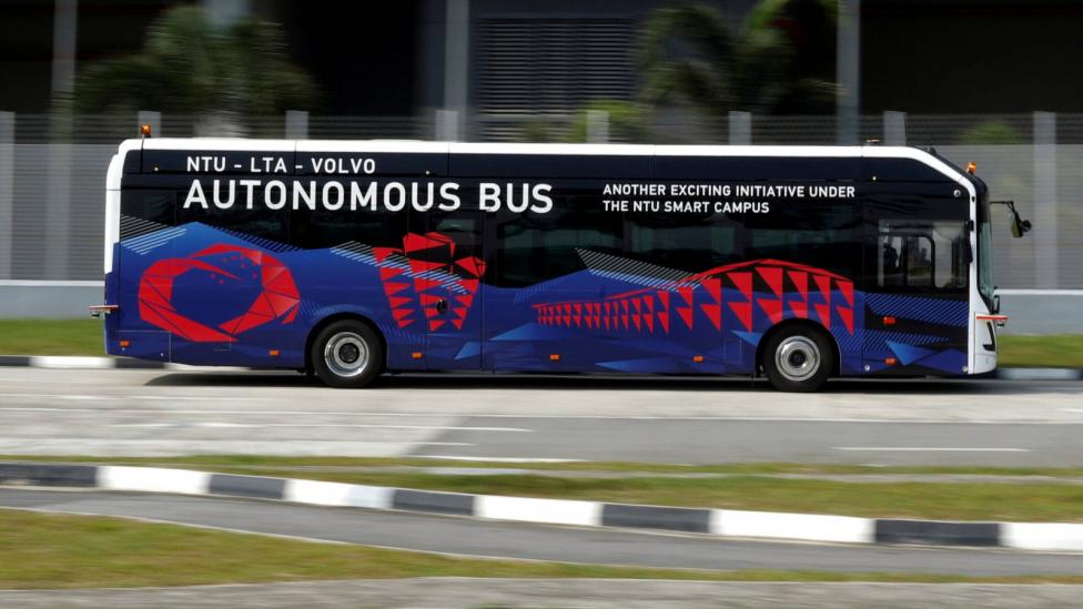 Autobús Autónomo de Volvo - The Electric Bus Created by Volvo to Start Working in Singapore as for 2022